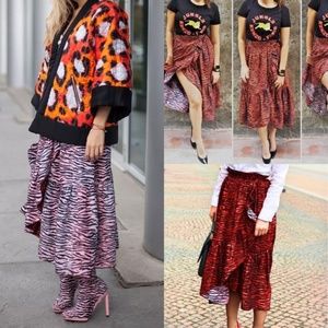KENZO x H&M Reversible Tiger Print Wrap Skirt 8